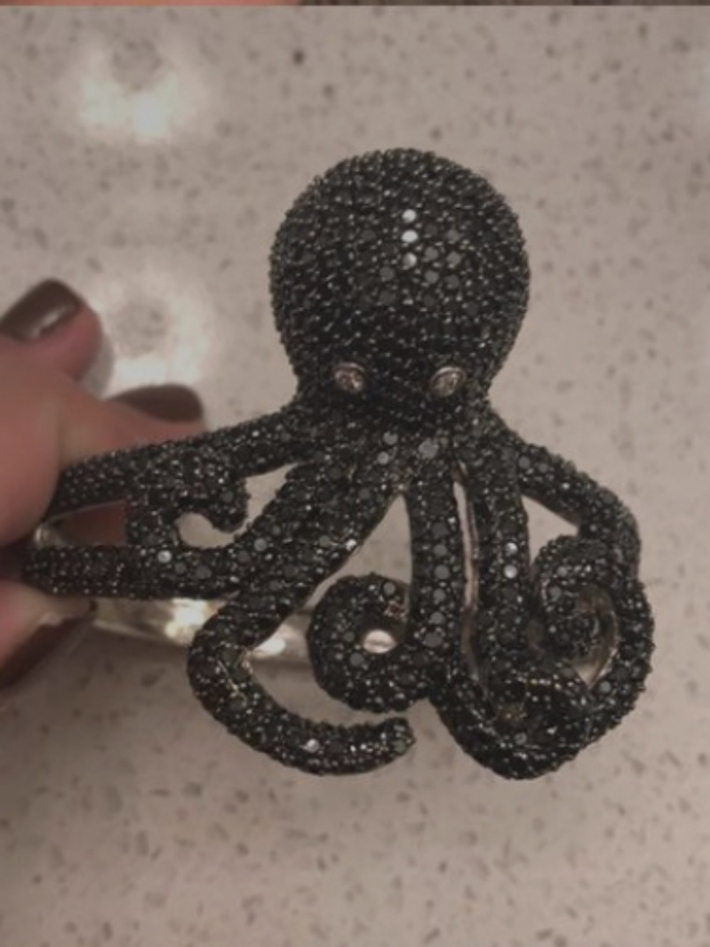 Anthropologie Black Diamond Octopus Bracelet